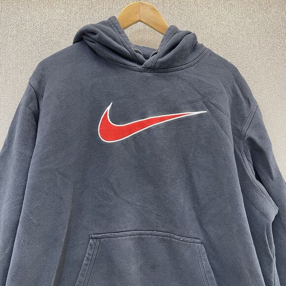 Nike Big Center Swoosh Logo Hoodie Sweatshirt Men's XXL - Picture 3 of 9
